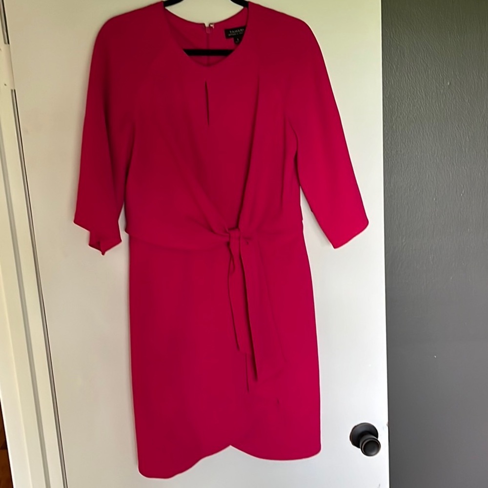 Tahari Size 8 Dress Hot Pink